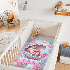 Treasure Baby Mermaid Custom Blanket - Personalized Mermaid - Gift For Mermaid lovers - OLESA