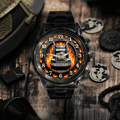 Trucker's Pride Custom Watch - Personalized Name - Gifts for Truckers - OLESA