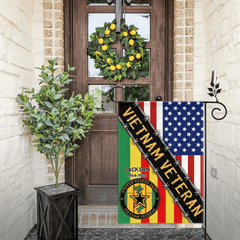 United States Army & Vietnam Veteran - Personalized Name and Year Garden Flag - OLESA