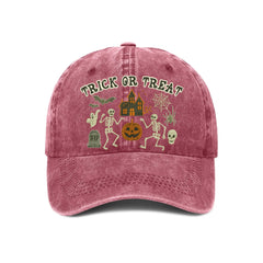 Vintage Halloween Pumpkin Customized Cap - Personalized Title Baseball Cap - Halloween Celebration - OLESA