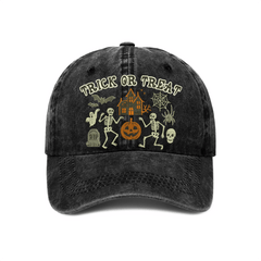 Vintage Halloween Pumpkin Customized Cap - Personalized Title Baseball Cap - Halloween Celebration - OLESA