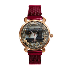Vintage Sewing Machine - Personalized Sewing Hand Watch - OLESA