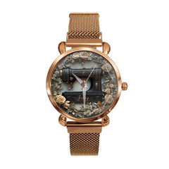 Vintage Sewing Machine - Personalized Sewing Hand Watch - OLESA