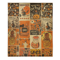 🎃Vintage Spooky Pumpkin Custom Blanket - Halloween Blanket - OLESA