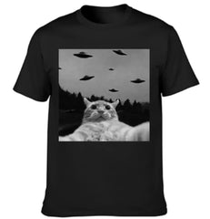 Weird Theme Kittens and UFO Clothe - A Gift For Friend,Family,Colleagues,Fellow Student,Roommates - OLESA