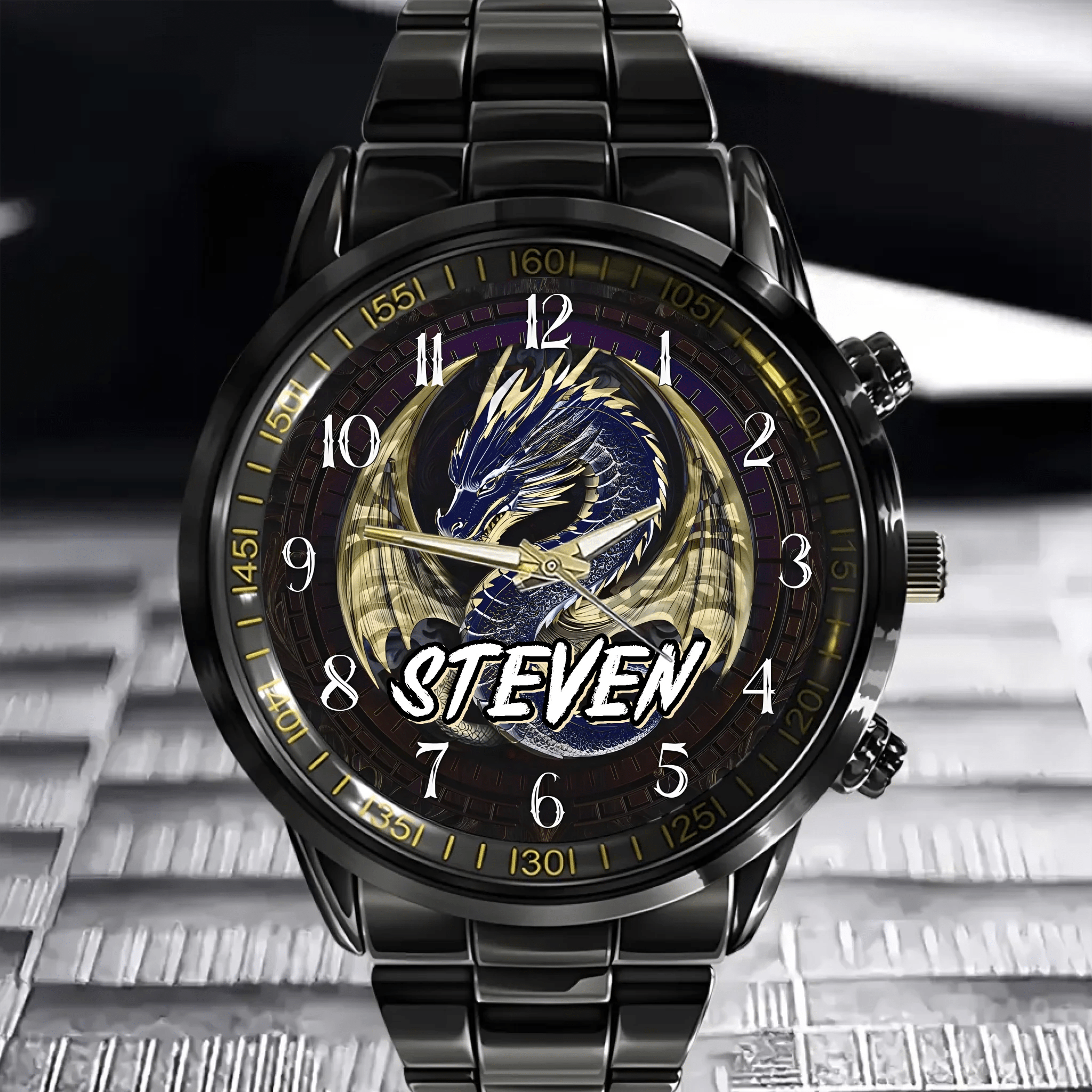 Western Fantasy Dragons - Personalized Name Watch - OLESA