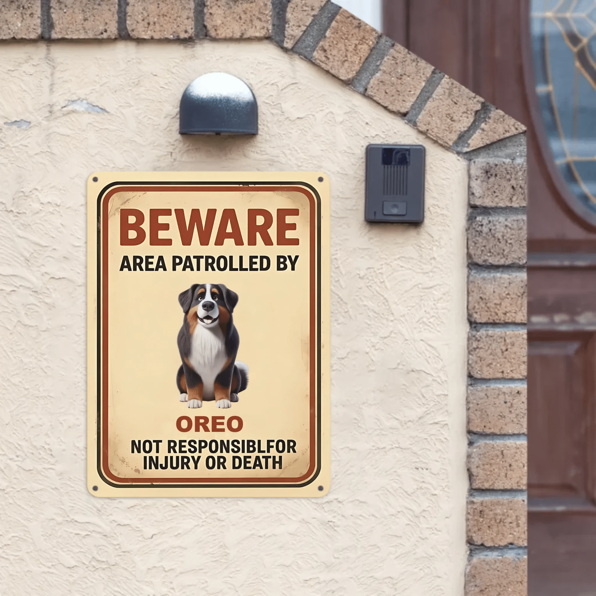 ⚠️ Yorkie Patrol Area Metal Sign - Decorations With Humorous Warnings - OLESA