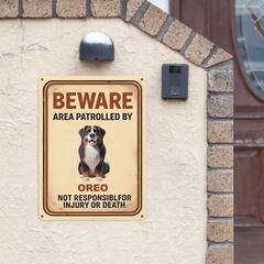 ⚠️ Yorkie Patrol Area Metal Sign - Decorations With Humorous Warnings - OLESA