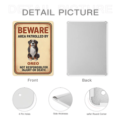 ⚠️ Yorkie Patrol Area Metal Sign - Decorations With Humorous Warnings - OLESA