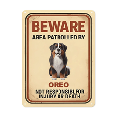 ⚠️ Yorkie Patrol Area Metal Sign - Decorations With Humorous Warnings - OLESA