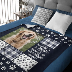 You Were My Favorite Hello and My Hardest Goodbye - Customized Pet Photo Blanket - OLESA