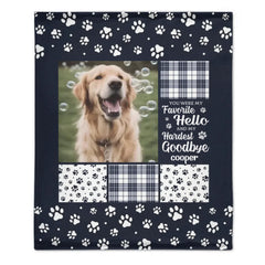 You Were My Favorite Hello and My Hardest Goodbye - Customized Pet Photo Blanket - OLESA