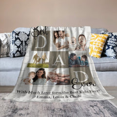 Best Dad Ever Photo Blanket - Gift for Dad - OLESA