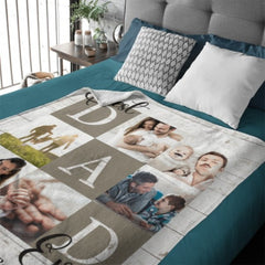 Best Dad Ever Photo Blanket - Gift for Dad - OLESA