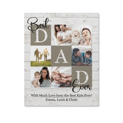 Best Dad Ever Photo Canvas - OLESA