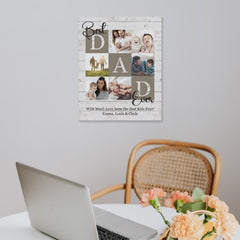 Best Dad Ever Photo Canvas - OLESA