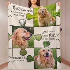Best Friends Come Into Our Lives - Upload Image - Personalized Blanket - OLESA