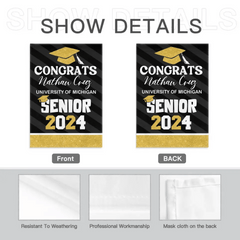 Best Gift Idea Graduation Garden Flag, Class of 2024, Senior Gift - OLESA