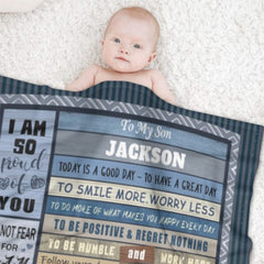 Best Wishes Custom Name Blanket-Gift for Boy - ARNOVIC