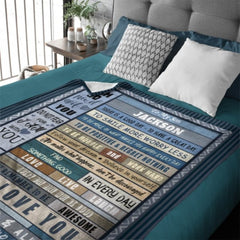 Best Wishes Custom Name Blanket-Gift for Boy - ARNOVIC