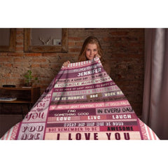 Best Wishes Custom Name Blanket-Gift for Girl - ARNOVIC