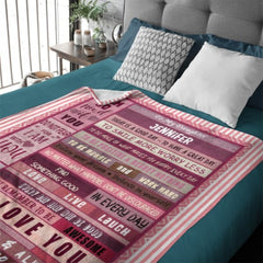 Best Wishes Custom Name Blanket-Gift for Girl - ARNOVIC