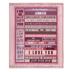 Best Wishes Custom Name Blanket-Gift for Girl - ARNOVIC