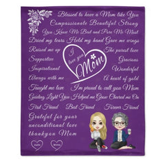 Blessed To Have A Mom Like You - Personalized Blanket - Mother's Day, Loving, Birthday Gift For Mom, Mother, Mama - OLESA
