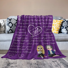 Blessed To Have A Mom Like You - Personalized Blanket - Mother's Day, Loving, Birthday Gift For Mom, Mother, Mama - OLESA