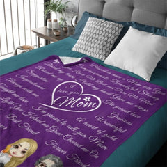 Blessed To Have A Mom Like You - Personalized Blanket - Mother's Day, Loving, Birthday Gift For Mom, Mother, Mama - OLESA