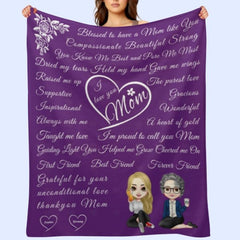 Blessed To Have A Mom Like You - Personalized Blanket - Mother's Day, Loving, Birthday Gift For Mom, Mother, Mama - OLESA