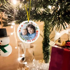 Christmas Gift Promoted To Big Sister Brother Acrylic Circle Ornament - OLESA