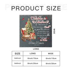 Christmas Memorial Personalized Custom Square Shaped Memorial Stone - Sympathy Gift For Family Members - OLESA