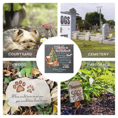 Christmas Memorial Personalized Custom Square Shaped Memorial Stone - Sympathy Gift For Family Members - OLESA