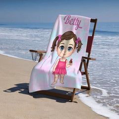 Colorful Tie Dye - Personalized Custom Beach Towel - Gift For Family, Gift For Kids, Christmas Gift - OLESA
