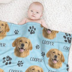 Colorful Upload Pet Image - Gift For Dog Lovers - Personalized Blanket - ARNOVIC
