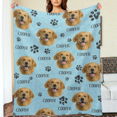 Colorful Upload Pet Image - Gift For Dog Lovers - Personalized Blanket - ARNOVIC