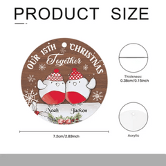Couple - Our Christmas Together Custom Acrylic Ornament - OLESA