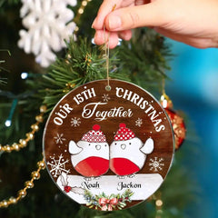 Couple - Our Christmas Together Custom Acrylic Ornament - OLESA
