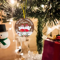 Couple - Our Christmas Together Custom Acrylic Ornament - OLESA