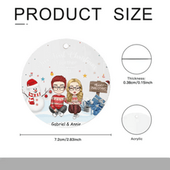 Couple - Our First Christmas Together - Personalized Acrylic Ornament - OLESA
