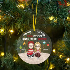 Couple Personalized Custom Acrylic Round Shaped Ornament - You're The Best Thing - Christmas Gift For Husband Wife, Anniversary copy - OLESA