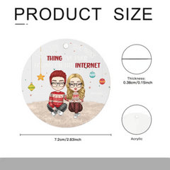 Couple Personalized Custom Acrylic Round Shaped Ornament - You're The Best Thing - Christmas Gift For Husband Wife, Anniversary copy - OLESA