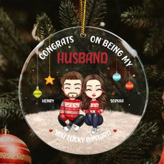 Couple Personalized Custom Acrylic Round Shaped Ornament - You're The Best Thing - Christmas Gift For Husband Wife, Anniversary copy - OLESA
