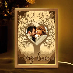 Couple Personalized Custom Frame Light Box - Custom Photo My Love - OLESA