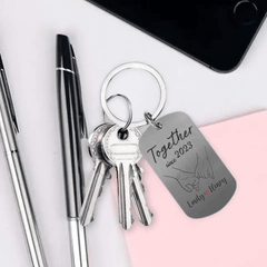 Couple Personalized Custom Keychain - All I See Is You - OLESA