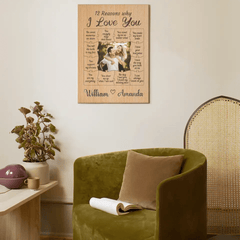 Couple Personalized Custom Photo Canvas Wall Art - The Sweet Memories We Share - OLESA
