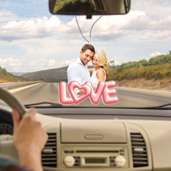 Couple Personalized Custom Photo Shaped Acrylic Keychain - Gift For Husband Wife, Anniversary - OLESA