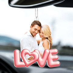Couple Personalized Custom Photo Shaped Acrylic Keychain - Gift For Husband Wife, Anniversary - OLESA