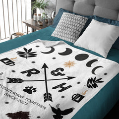 Custom Couple Gifts - Personalized Blanket With Couples - OLESA